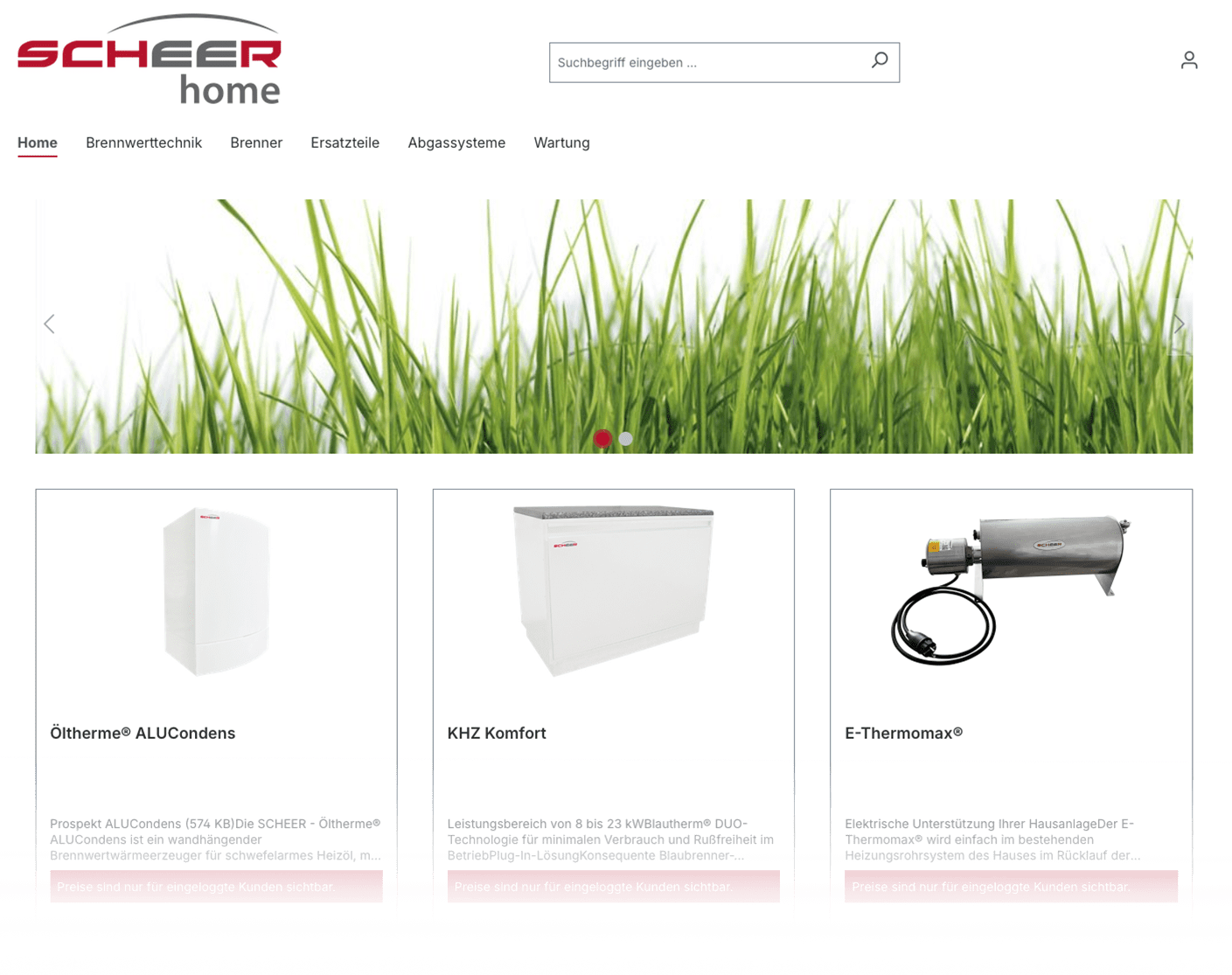 Onlineshop home