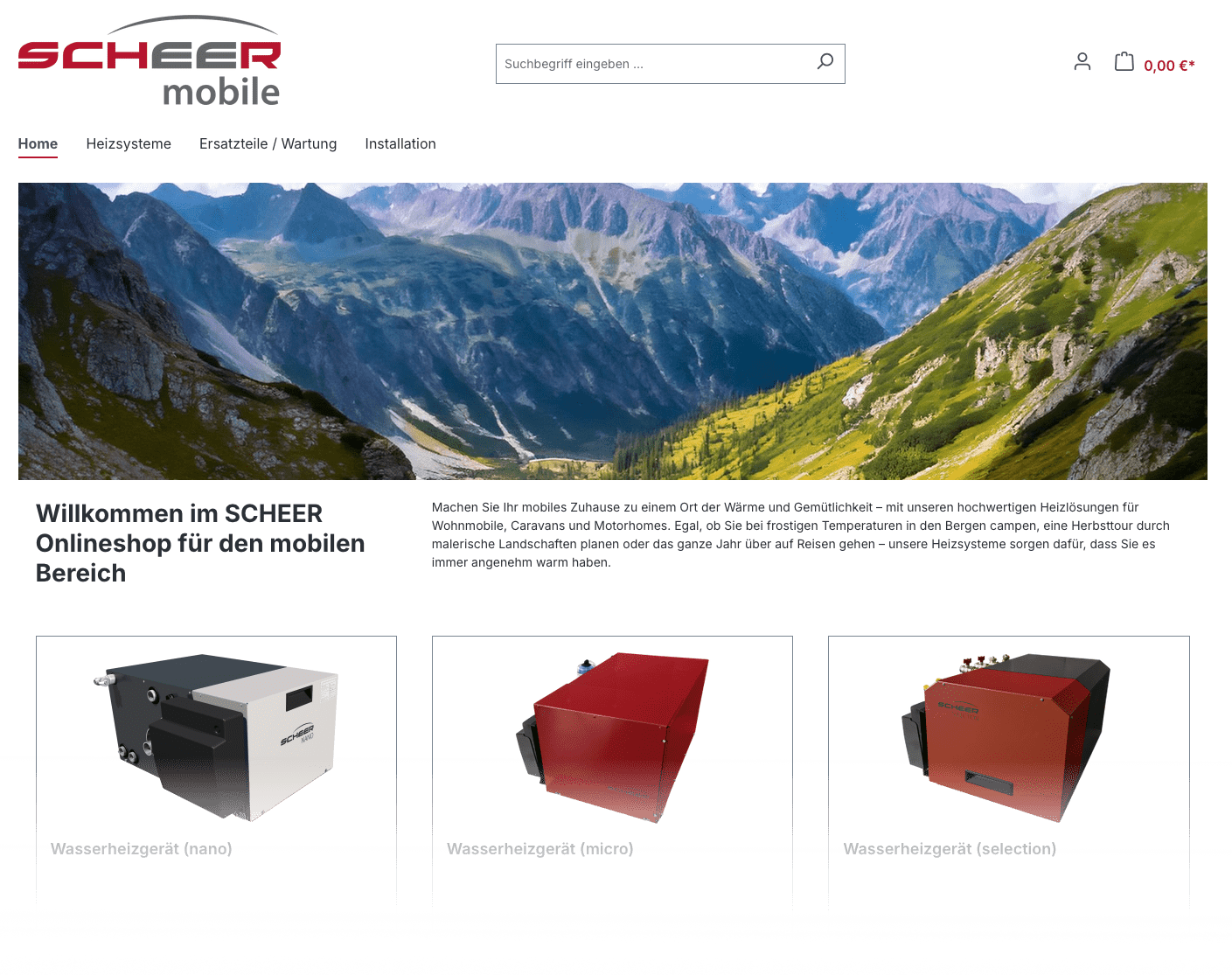 Onlineshop mobile
